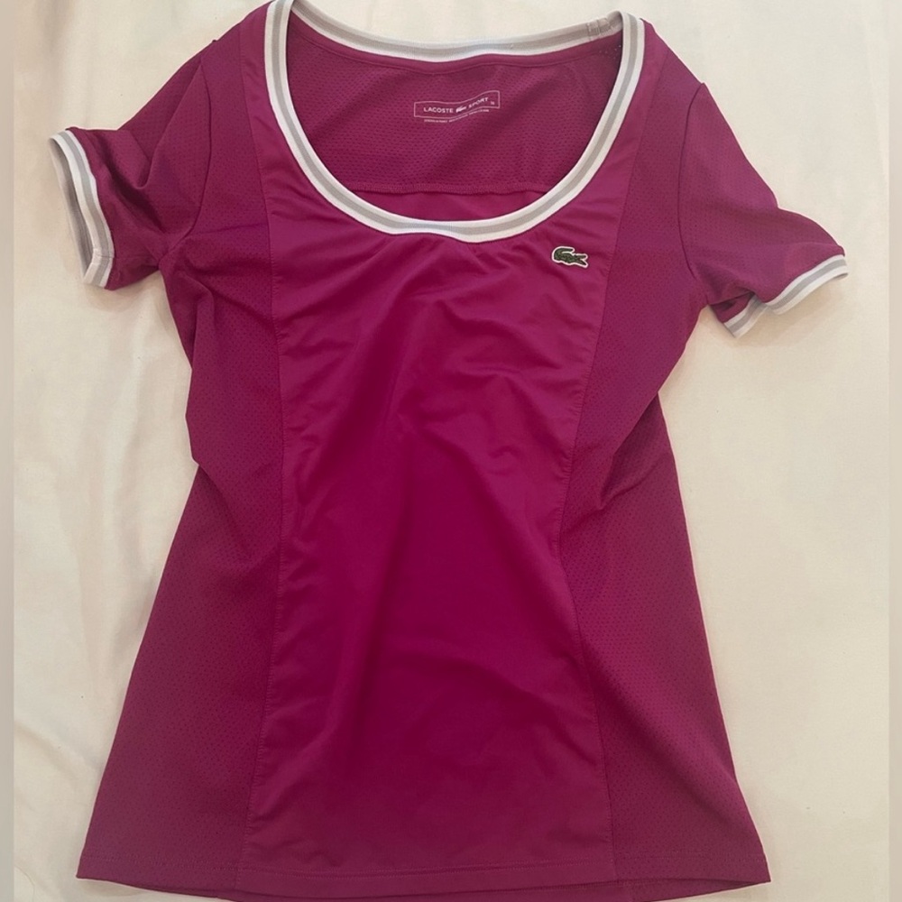 Lacoste Short Sleeve Fitted Top